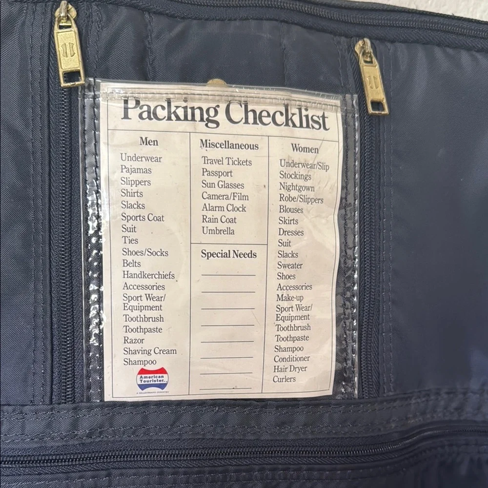 American Tourister Navy Luggage Bag with Durable Design